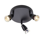 Amalfi Triple Plate Spotlight in Black Finish 101330