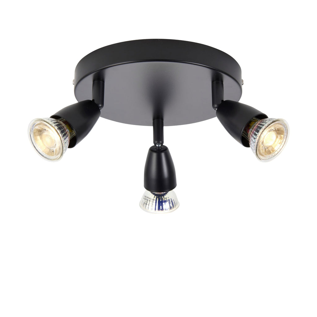 Amalfi Triple Plate Spotlight in Black Finish 101330