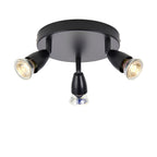 Amalfi Triple Plate Spotlight in Black Finish 101330
