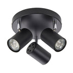 Arezzo 3 Light Ceiling Plate Spotlight In Matt Black Finish 101334