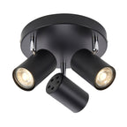 Arezzo 3 Light Ceiling Plate Spotlight In Matt Black Finish 101334