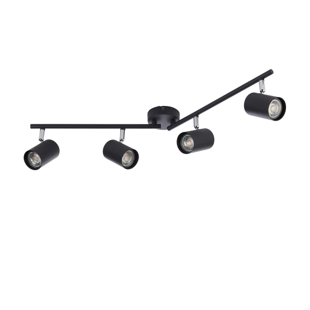 Arezzo 4 Light Ceiling Bar Spotlight In Matt Black Finish 101335