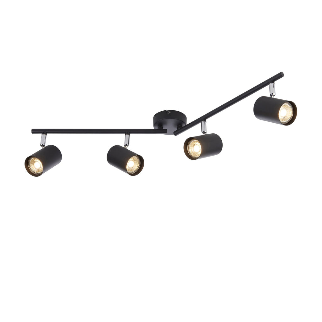 Arezzo 4 Light Ceiling Bar Spotlight In Matt Black Finish 101335