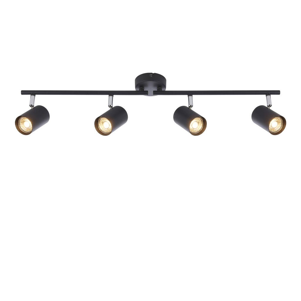 Arezzo 4 Light Ceiling Bar Spotlight In Matt Black Finish 101335