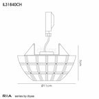 Ria Crystal Dome Downlight In Polished Chrome Finish IL31840CH