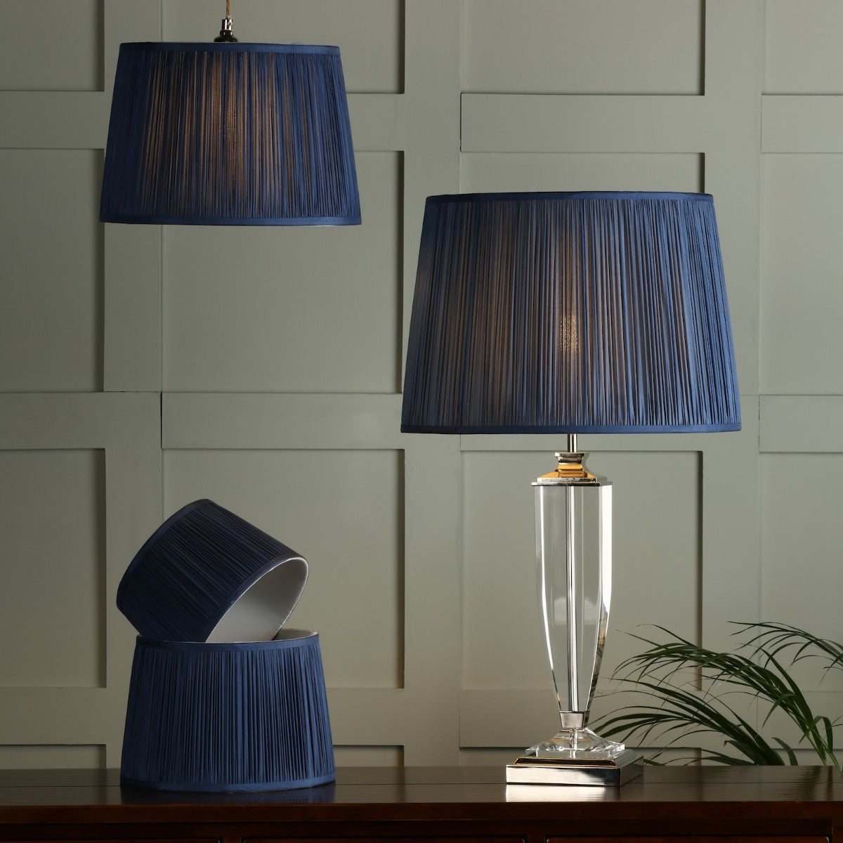Laura Ashley Hemsley Silk Shade Midnight Blue 40.5cm/16 inch LA3756086-Q