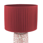 Laura Ashley Knipton Table Lamp Red Ceramic and Antique Brass With Shade LA3756700-Q