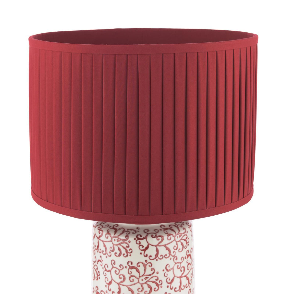 Laura Ashley Knipton Table Lamp Red Ceramic and Antique Brass With Shade LA3756700-Q