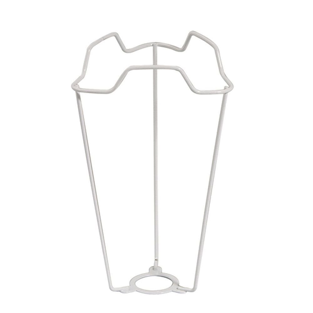 7" White Shade Carrier to Support Lamp Shade With Duplex Ring Fitting - 29mm Hole to Fit BC B22 Cap Type Light Bulbs