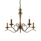 KORA-5AB 5 Light Chandelier With Antique Brass Finish