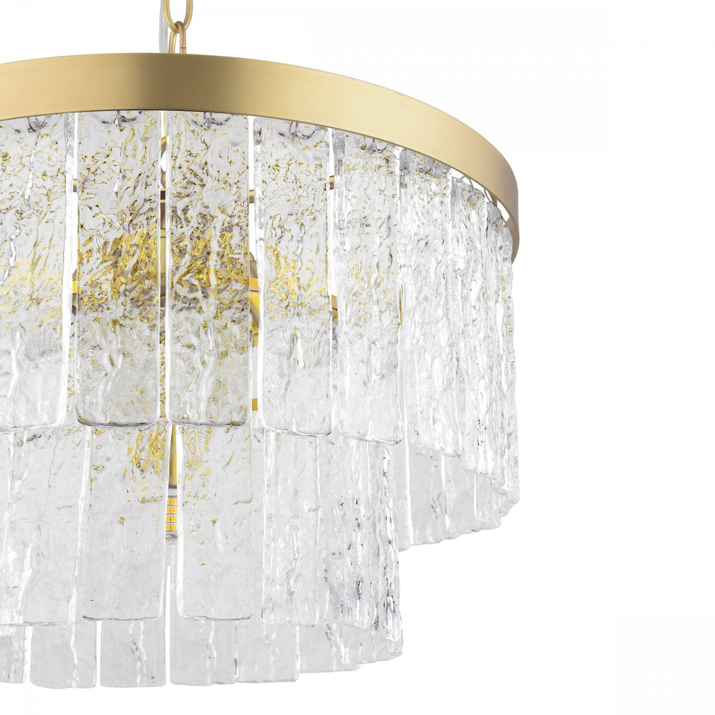 Durnsford 4 Light Ceiling Pendant Light In Matt Antique Brass and Glass LA3756411-Q