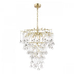 Willow 4 Light Ceiling Pendant In Satin Champagne With Crystal Glass LA3756413-Q