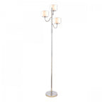Southwell 3 Light Floor Lamp In Polished Nickel With Glass Shades LA3756410-Q