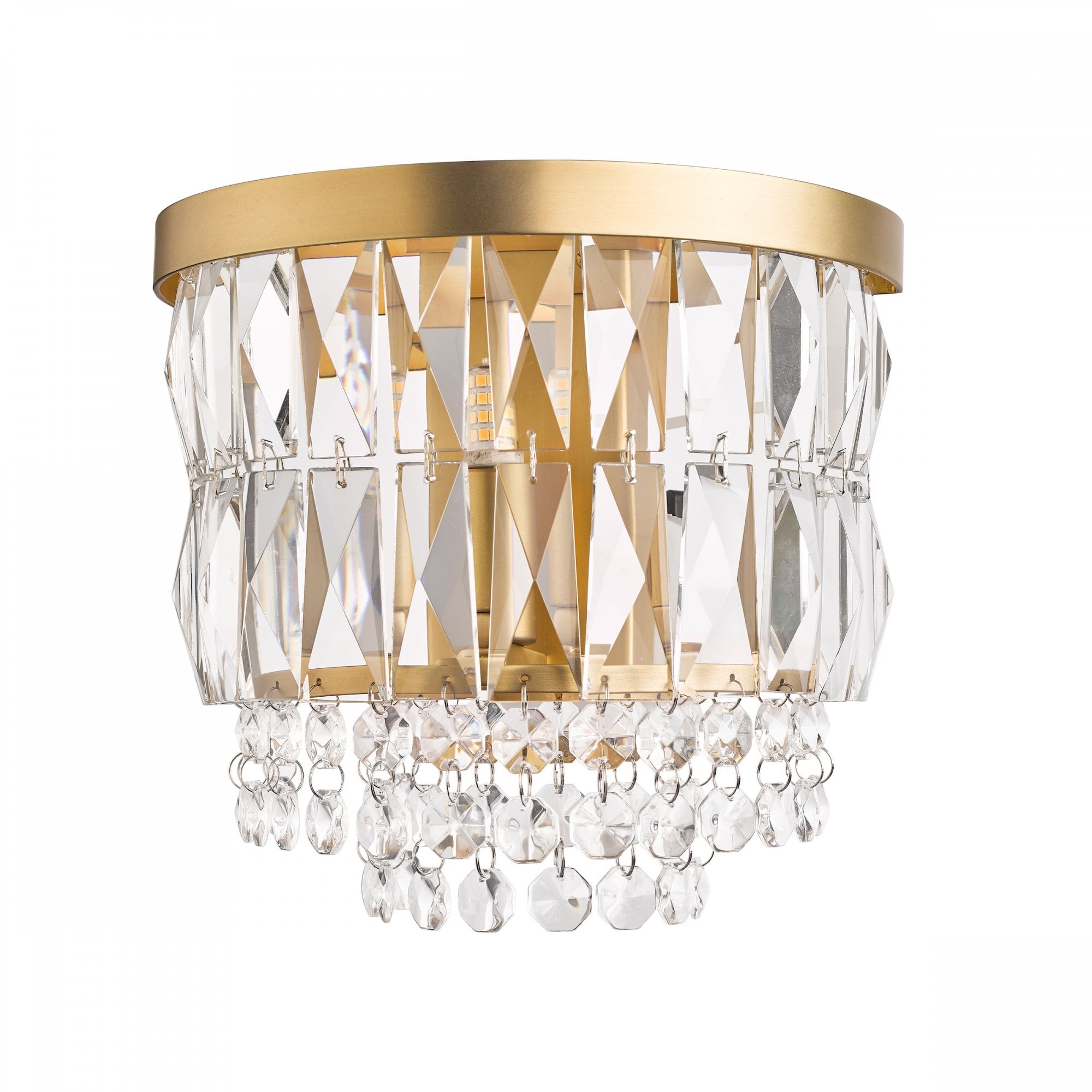 Rhosill Crystal Wall Light In Matt Antique Brass Finish LA3756391-Q