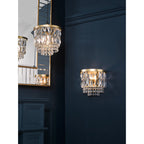 Rhosill Crystal Wall Light In Matt Antique Brass Finish LA3756391-Q