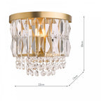 Rhosill Crystal Wall Light In Matt Antique Brass Finish LA3756391-Q