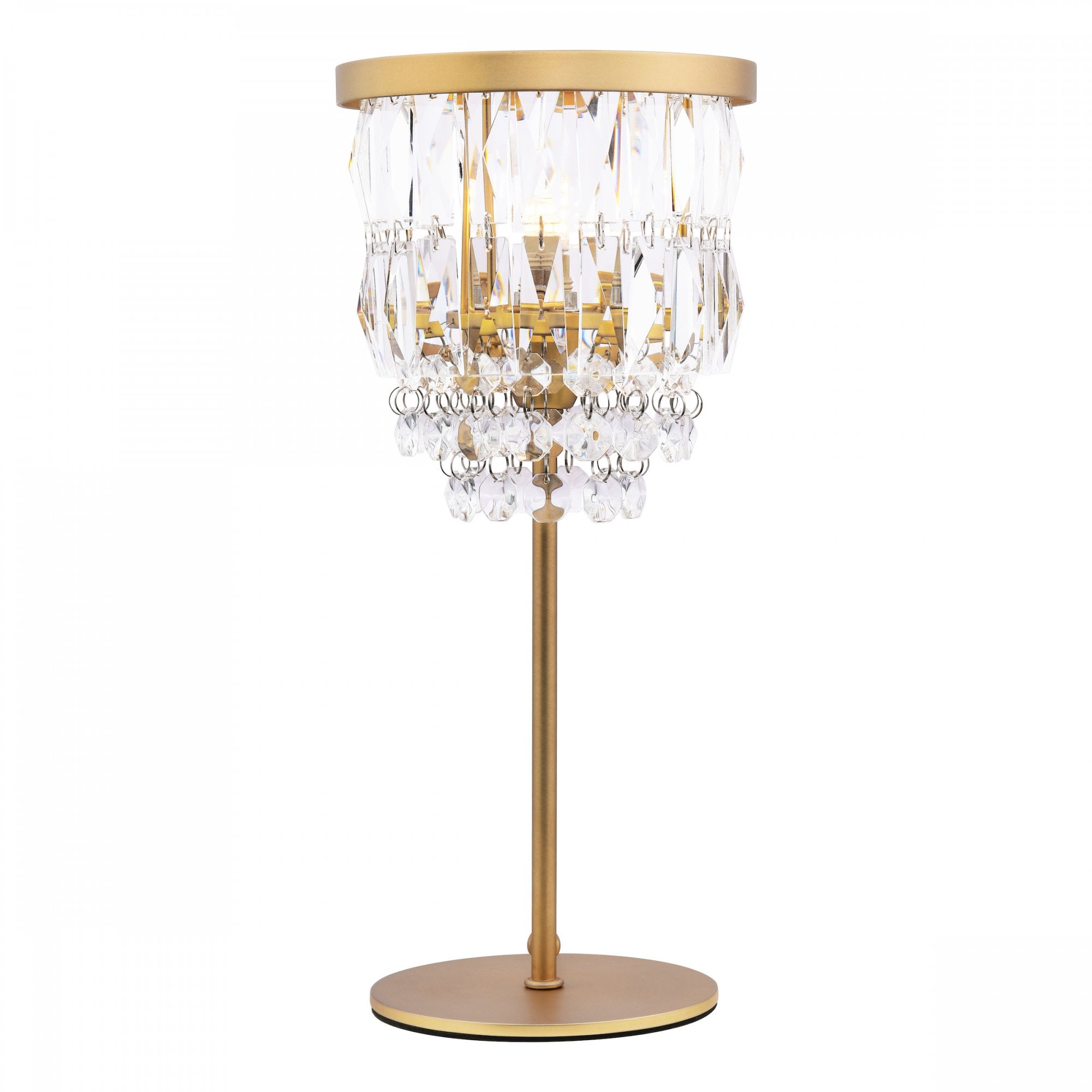 Rhosill Crystal Table Lamp In Matt Antique Brass Finish LA3756358-Q