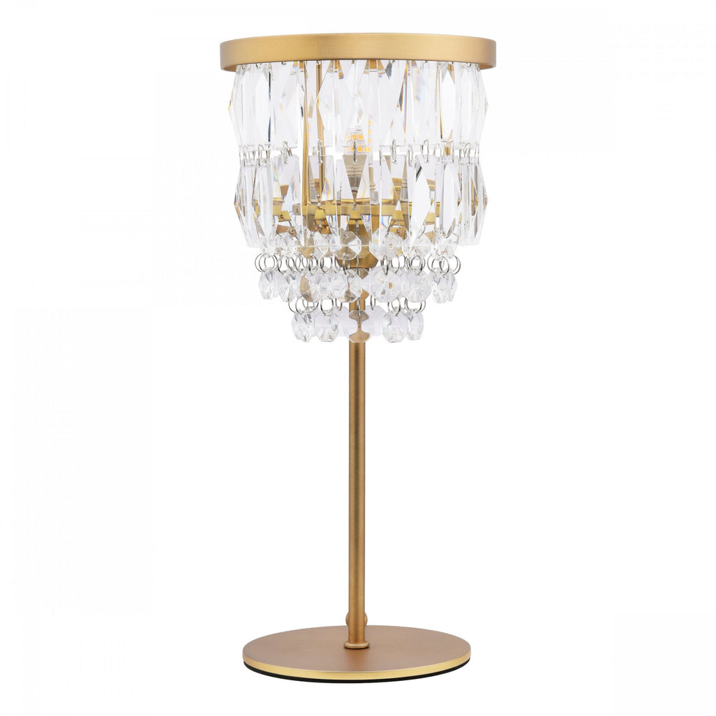 Rhosill Crystal Table Lamp In Matt Antique Brass Finish LA3756358-Q