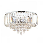 Vienna 3 Light Crystal Ceiling Flush In Polished Chrome Finish LA3756045-Q