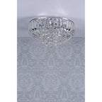 Vienna 3 Light Crystal Ceiling Flush In Polished Chrome Finish LA3756045-Q