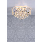 Vienna 3 Light Crystal Ceiling Flush In Polished Chrome Finish LA3756045-Q