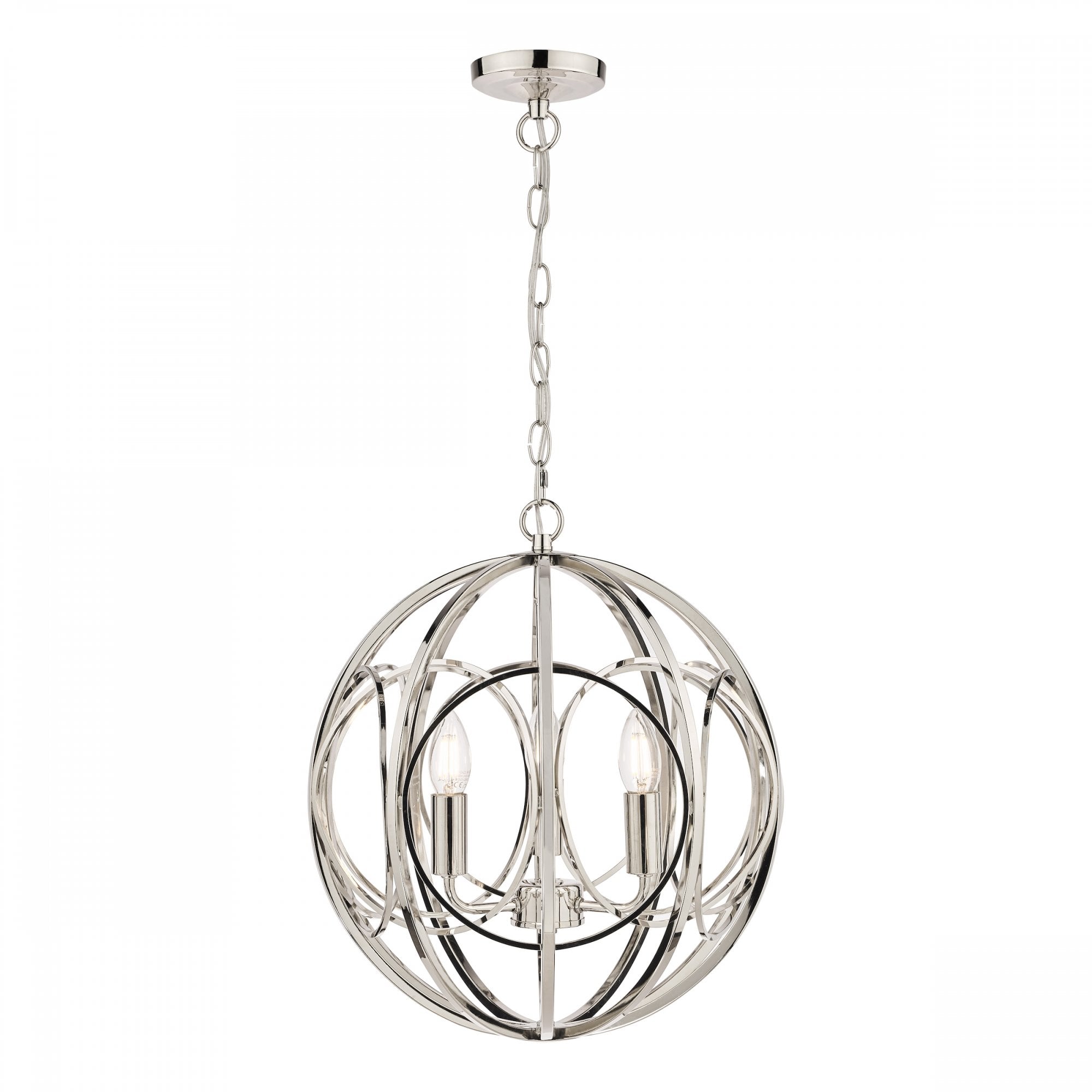 Orbital 3 Light Ceiling Pendant Light In Polished Nickel Finish LA3756050-Q