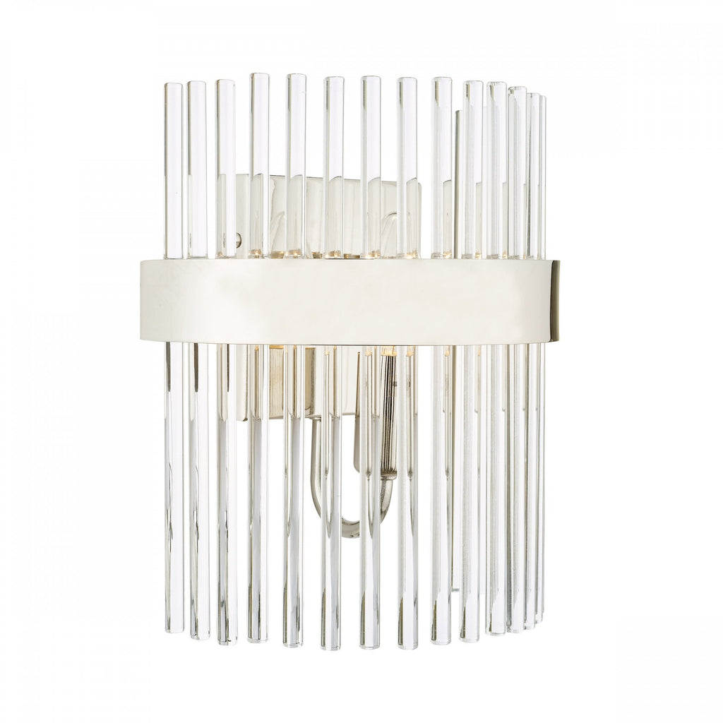 Alexa Glass Wall Light In Polished Nickel Finish LA3691060-Q