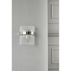Alexa Glass Wall Light In Polished Nickel Finish LA3691060-Q