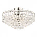 Enid Crystal Semi Flush Ceiling Light In Polished Nickel Finish LA3756041-Q