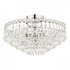 Enid Crystal Semi Flush Ceiling Light In Polished Nickel Finish LA3756041-Q