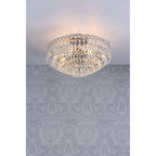 Enid Crystal Semi Flush Ceiling Light In Polished Nickel Finish LA3756041-Q