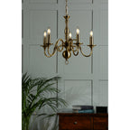 Winchester Statement 5 Light Chandelier In Antique Brass Finish LA3756067-Q