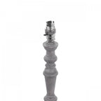 Tate Wooden Candlestick Table Lamp Base In Distressed Grey Finish LA3756395-Q