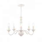 Tate Wooden Ceiling Pendant Light In Distressed White Finish LA3756058-Q