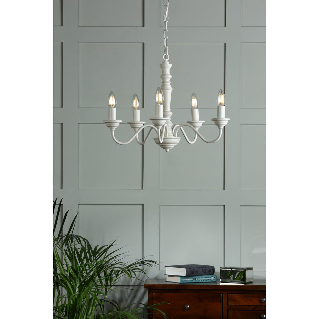 Tate Wooden Ceiling Pendant Light In Distressed White Finish LA3756058-Q