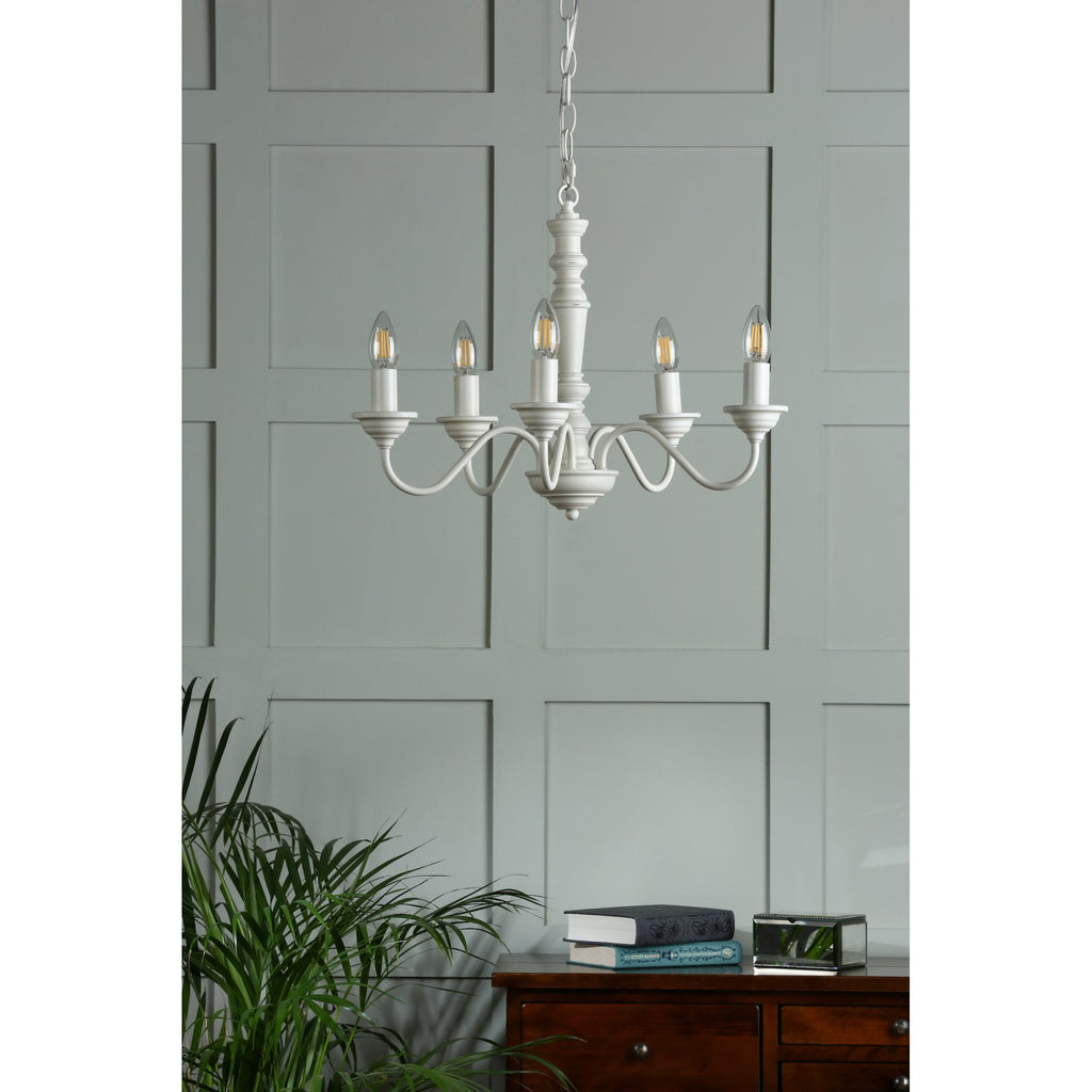 Tate Wooden Ceiling Pendant Light In Distressed White Finish LA3756058-Q
