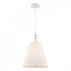 Ellis Single Ceiling Pendant Light In Satin Cream With Shade LA3756389-Q