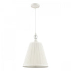 Ellis Single Ceiling Pendant Light In Satin Cream With Shade LA3756389-Q