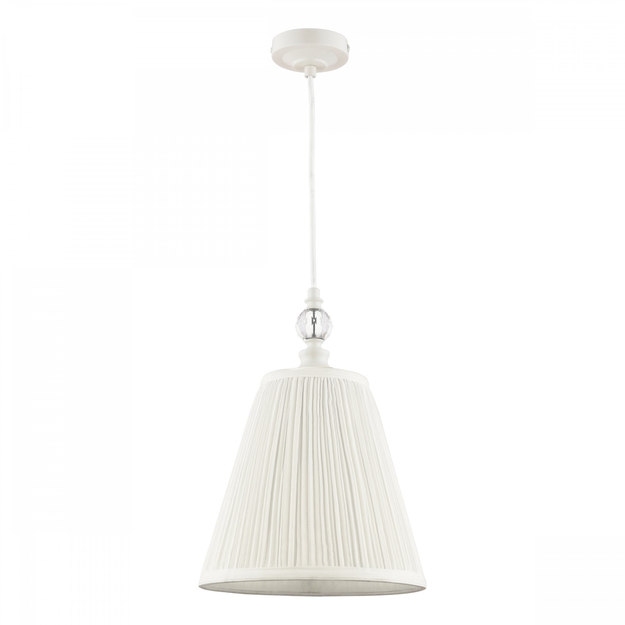 Ellis Single Ceiling Pendant Light In Satin Cream With Shade LA3756389-Q