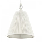 Ellis Single Ceiling Pendant Light In Satin Cream With Shade LA3756389-Q