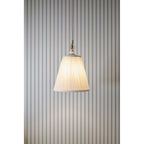 Ellis Single Ceiling Pendant Light In Satin Cream With Shade LA3756389-Q