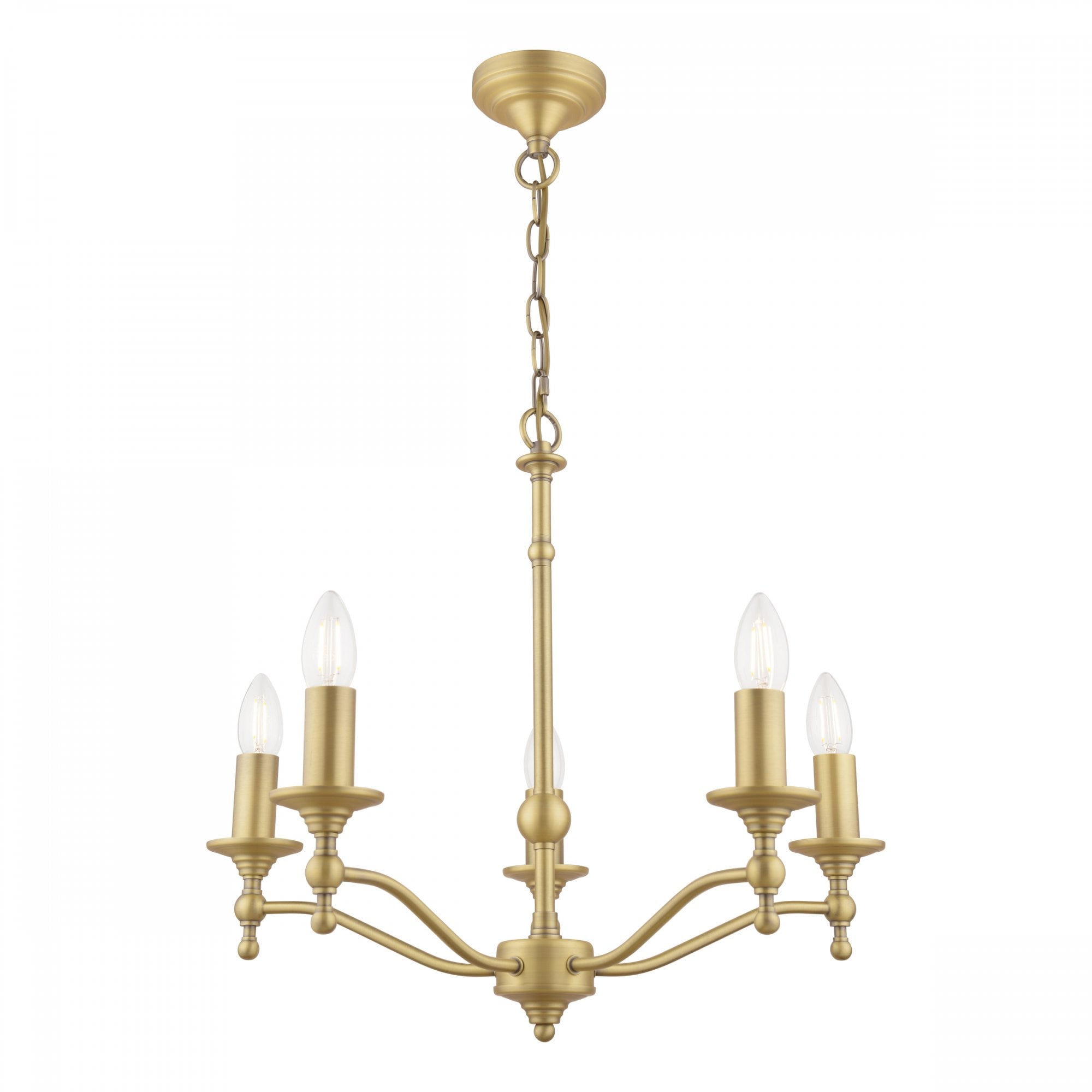Ludchurch 5 Light Classic Chandelier In Matt Antique Brass Finish LA3756392-Q