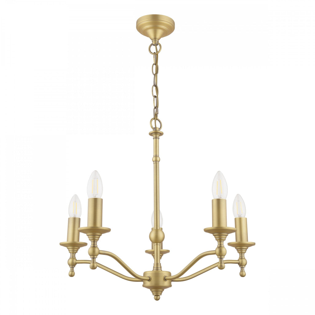 Ludchurch 5 Light Classic Chandelier In Matt Antique Brass Finish LA3756392-Q