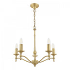 Ludchurch 5 Light Classic Chandelier In Matt Antique Brass Finish LA3756392-Q