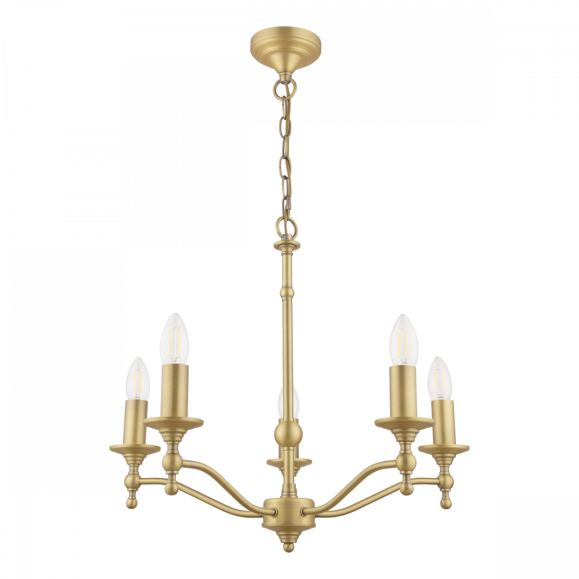 Ludchurch 5 Light Classic Chandelier In Matt Antique Brass Finish LA3756392-Q