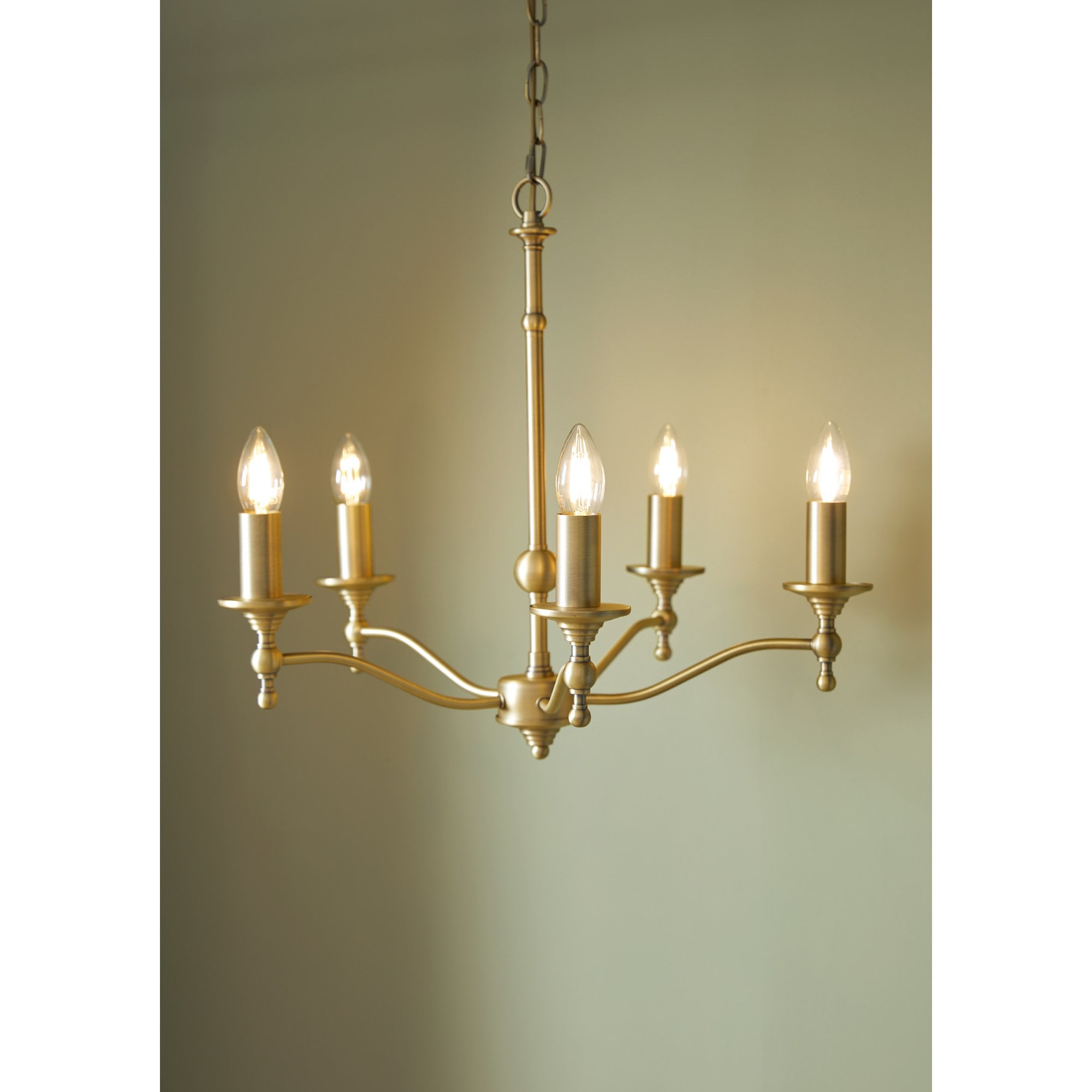 Ludchurch 5 Light Classic Chandelier In Matt Antique Brass Finish LA3756392-Q