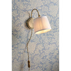 Hemsley Plugged In Wall Light In Matt Antique With Ivory Shade LA3756321-Q