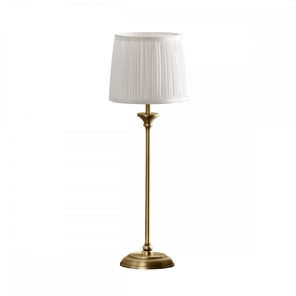 Hemsley Table Lamp In Matt Antique With Ivory Shade LA3756320-Q