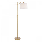 Hemsley Floor Lamp In Matt Antique With Ivory Shade LA3756330-Q