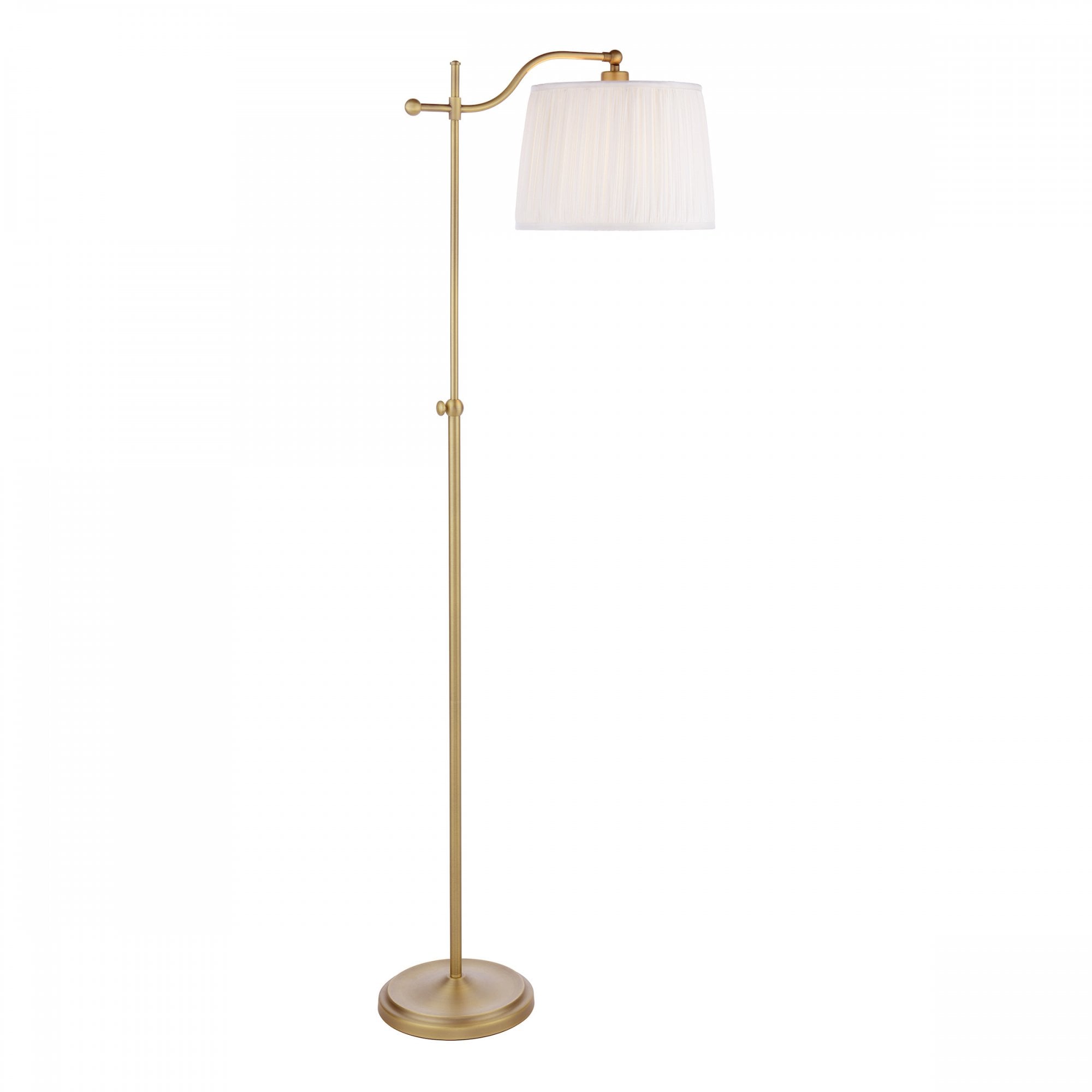 Hemsley Floor Lamp In Matt Antique With Ivory Shade LA3756330-Q